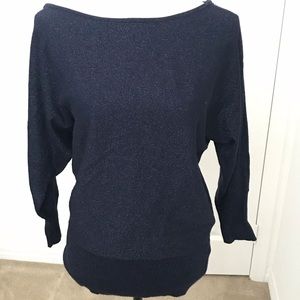 Forever 21 sparkly blue winter holiday sweater